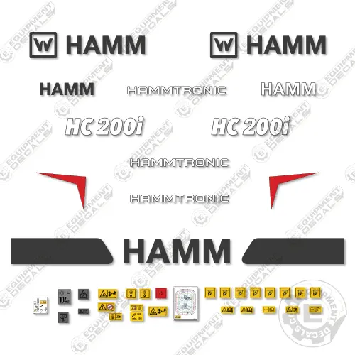Fits Hamm Hc200i Decal Kit Soil Compactor Roller 1