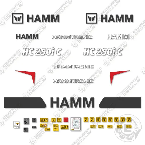 Fits Hamm Hc250ic Decal Kit Soil Compactor Roller 1