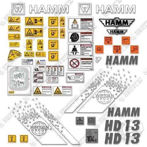 Fits Hamm Hd13 Decal Kit Tandem Roller 1