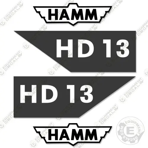 Fits Hamm Hd13 Vibratory Smooth Drum Roller Decal Kit 1