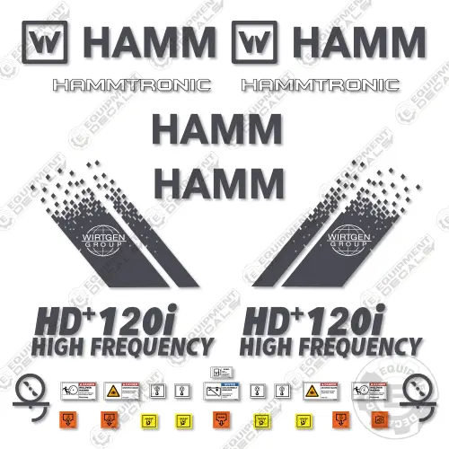 Fits Hamm Hd+120I Tandem Roller Decal Kit 1