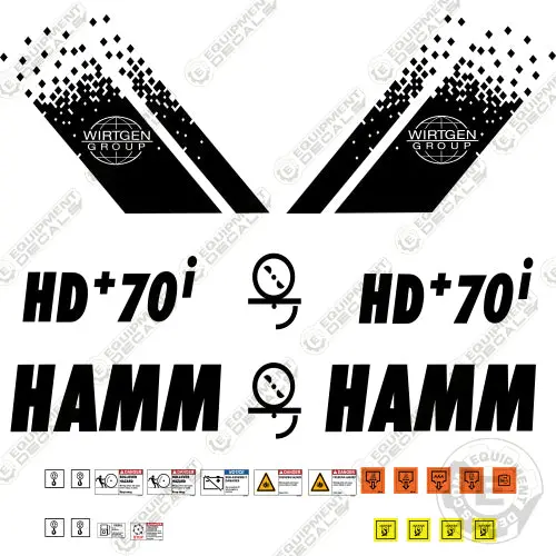 Fits Hamm Hd+70I Vibratory Roller Decal Kit 1