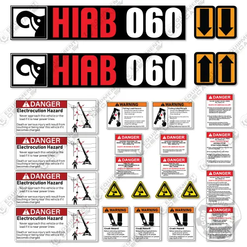 Fits Hiab 060 Decal Kit Crane 1