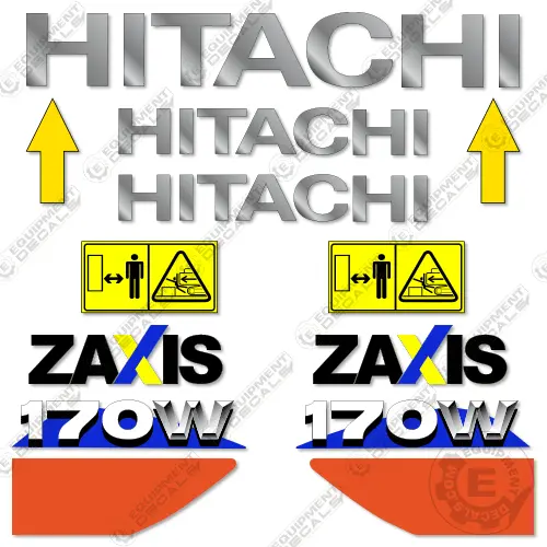 Fits Hitachi Zx170w-6 Decal Kit Excavator 1