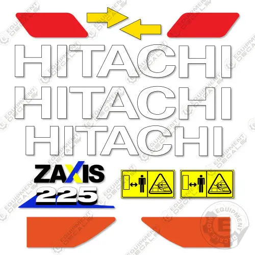 Fits Hitachi Zx225-6 Decal Kit Excavator 1