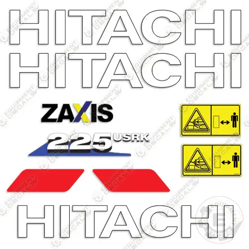 Hitachi 225Usrk Decal Kit Zaxis Excavator Equipment Decals 1