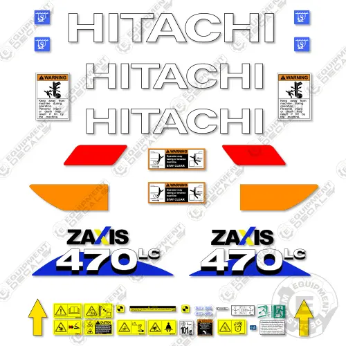 Fits Hitachi Zx470lc Decal Kit Excavator 1