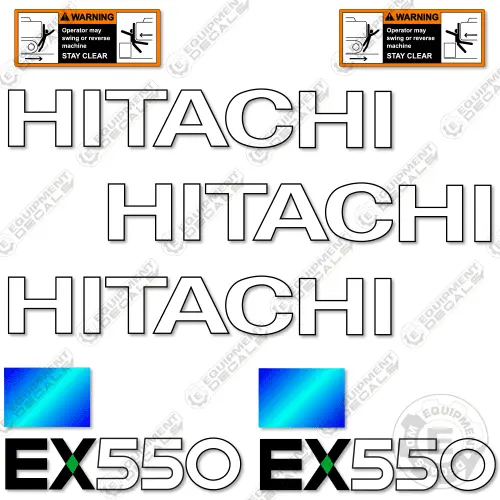 Fits Hitachi Ex550-5 Decal Kit Excavator 1