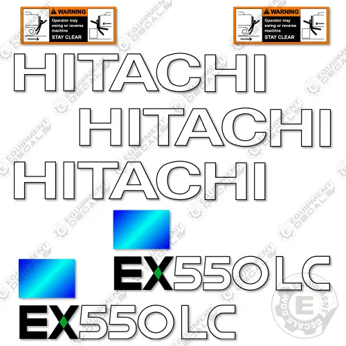 Fits Hitachi Ex550lc-5 Decal Kit Excavator 1