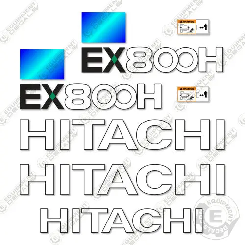 Fits Hitachi Ex800h Decal Kit Excavator 1