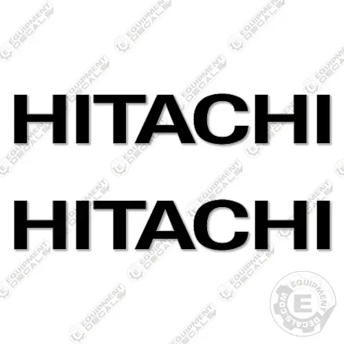 Fits Hitachi Boom Logo Decal Kit Excavator (40" Long Black) 1