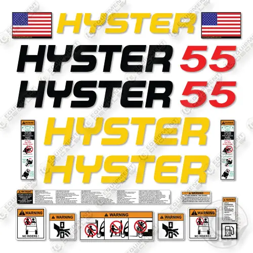 Hitachi S55xm Decal Kit Forklift - Aftermarket Kit 1