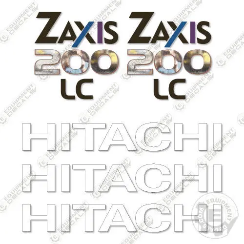Fits Hitachi Z-Axis 200 Lc Excavator Equipment Decals 1