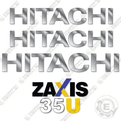 Fits Hitachi 35U Decal Kit Zaxis Excavator 1