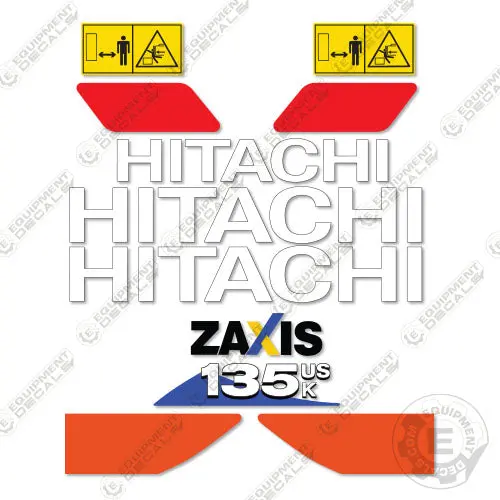 Fits Hitachi Zx135usk-6 Decal Kit Excavator 1