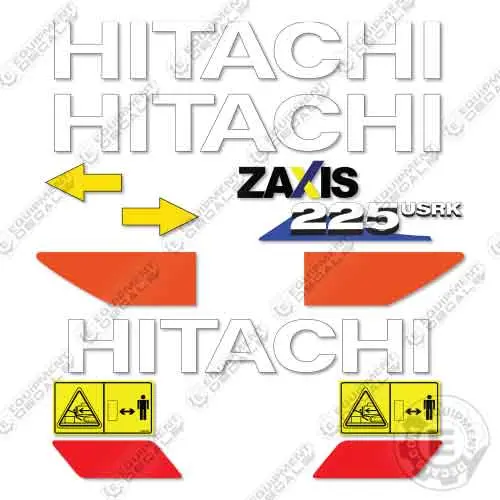 Fits Hitachi Zx225usrk-6 Decal Kit Excavator 1