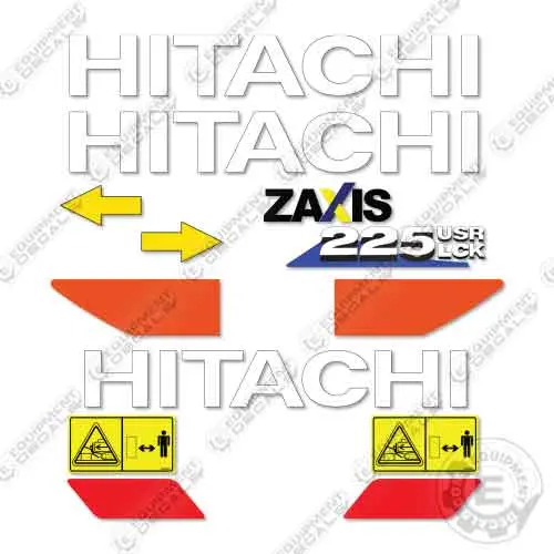 Fits Hitachi Zx225usrlck-6 Decal Kit Excavator 1