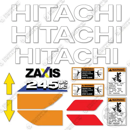 Fits Hitachi Zx245uslc-6 Decal Kit Excavator 1