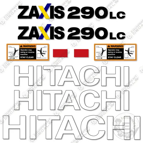 Fits Hitachi Zx290lc-5N Decal Kit Excavator 1