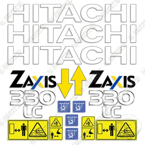 Fits Hitachi Zx330lc-1 Decal Kit Excavator 1