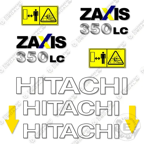 Fits Hitachi Zx350lc-3 Z-Axis Decal Kit 1