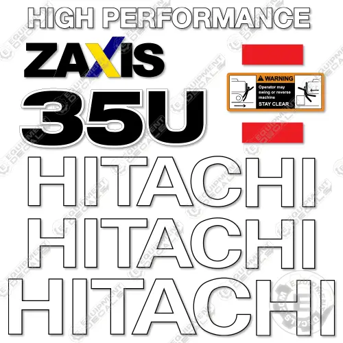 Fits Hitachi Zx35u-5N Decal Kit Zaxis Excavator 1
