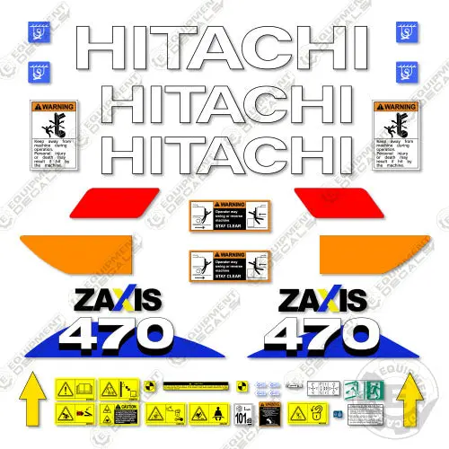 Fits Hitachi Zx470-6 Decal Kit Excavator 1