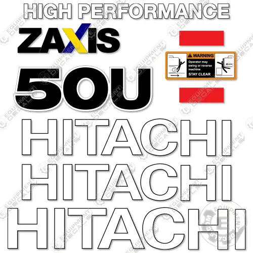 Fits Hitachi 50U-5N Decal Kit Zaxis Excavator 1