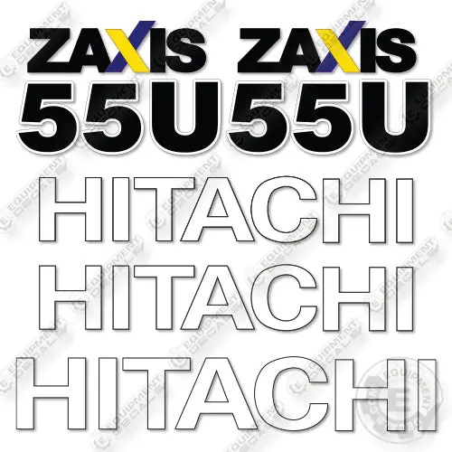 Fits Hitachi Zx55u-5 Decal Kit Mini Excavator 1