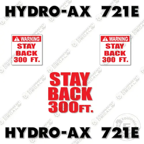 Fits Hydro-Ax 721E Decal Kit Mower Mulcher Replacement Stickers 1