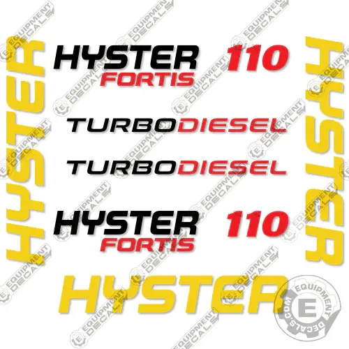 Fits Hyster Fortis 110 Decal Kit Forklift (No Warnings) 1