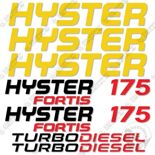 Fits Hyster Fortis 175 Decal Kit Forklift (No Warnings) 1