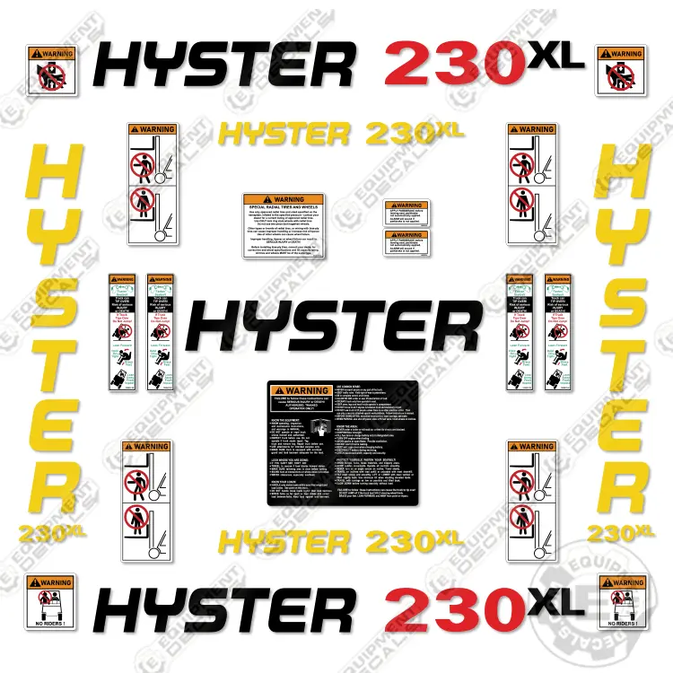 Fits Hyster 230Xl Decal Kit Forklift 1