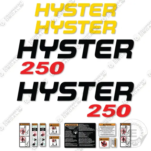 Fits Hyster 250 Decal Kit Forklift 1