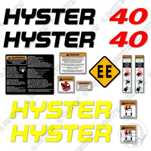 Fits Hyster 40 Decal Kit Forklift 1