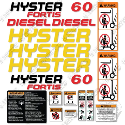 Fits Hyster Fortis 60 Decal Kit Forklift 1