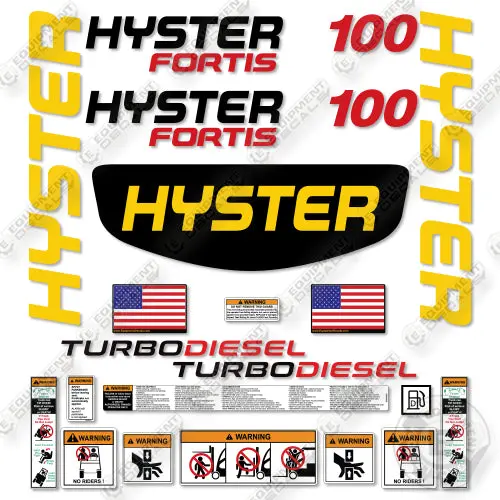 Hyster H100ft Decal Kit Forklift -Aftermarket Kit 1