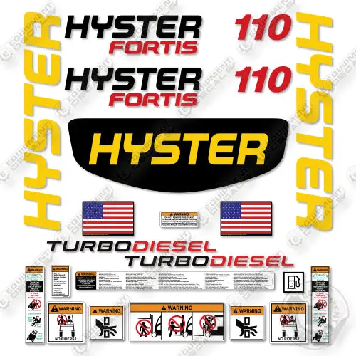 Hyster H110ft Decal Kit Forklift -Aftermarket Kit 1