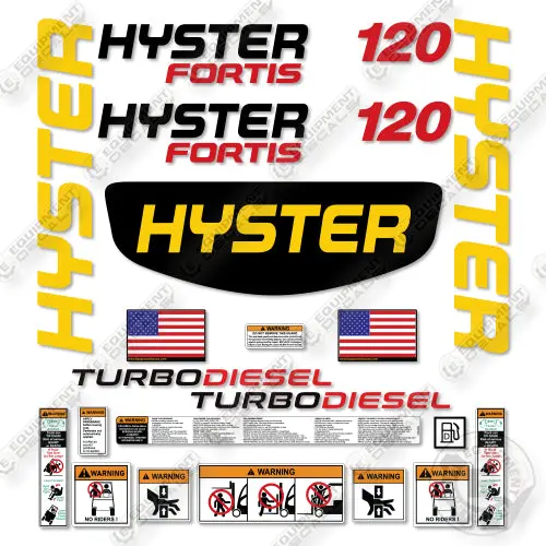 Hyster H120ft Decal Kit Forklift -Aftermarket Kit 1