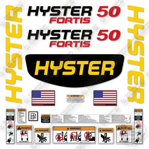 Hyster H50ft Decal Kit Forklift -Aftermarket Kit 1