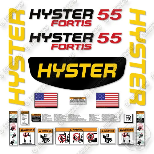 Hyster H55ft Decal Kit Forklift -Aftermarket Kit 1