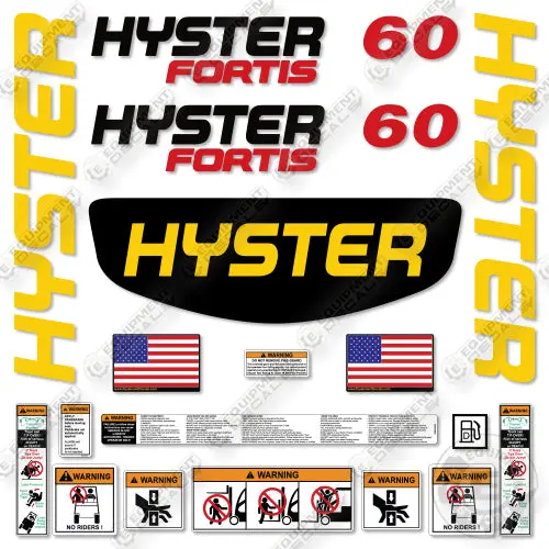 Hyster H60ft Decal Kit Forklift -Aftermarket Kit 1