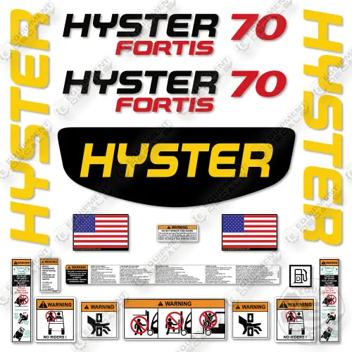 Hyster H70ft Decal Kit Forklift -Aftermarket Kit 1