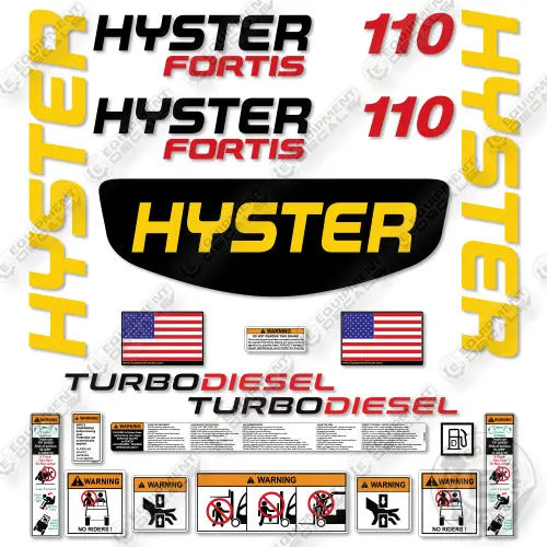 Hyster S110ft Decal Kit Forklift -Aftermarket Kit 1