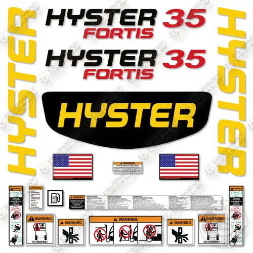 Hyster S35ft Decal Kit Forklift -Aftermarket Kit 1