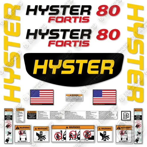 Hyster S80ft Decal Kit Forklift -Aftermarket Kit 1