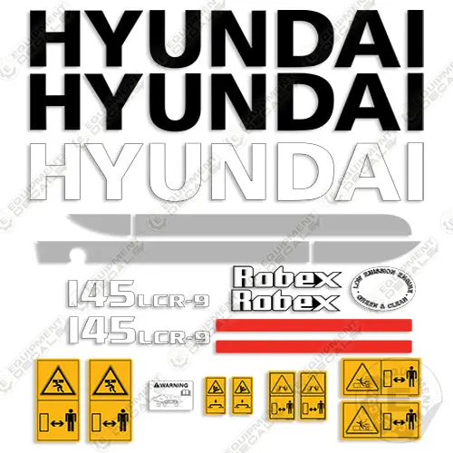 Fits Hyundai 145Lcr-9 Decal Kit Excavator 1
