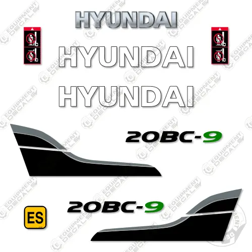 Fits Hyundai 20Bc-9 Decal Kit Forklift 1