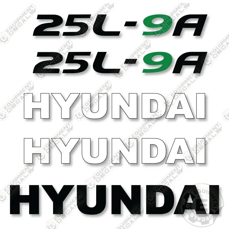 Hyundai 25L-9A Decal Kit Forklift 1