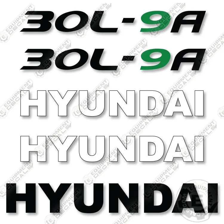 Hyundai 30L-9A Decal Kit Forklift 1